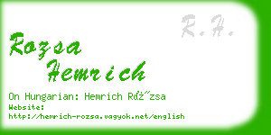 rozsa hemrich business card